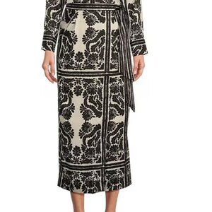 Antonio Melani, Clio Printed Satin Coordinating Wrap Midi Skirt